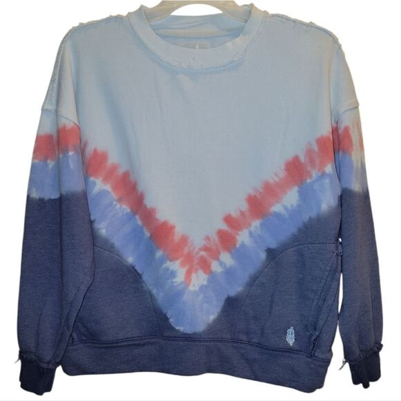 Free People Movement Ombre Metti Oversized Tie Dye Crew Sweatshirt size XS - Picture 2 of 6